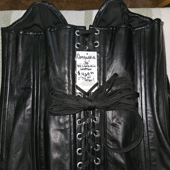 NWT 4XL Leather Corset Handmade Tight lacing - Picture 5 of 16